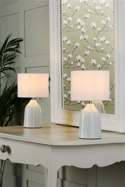 (image for) Laura Ashley Penny Table Lamp Cream With Shade